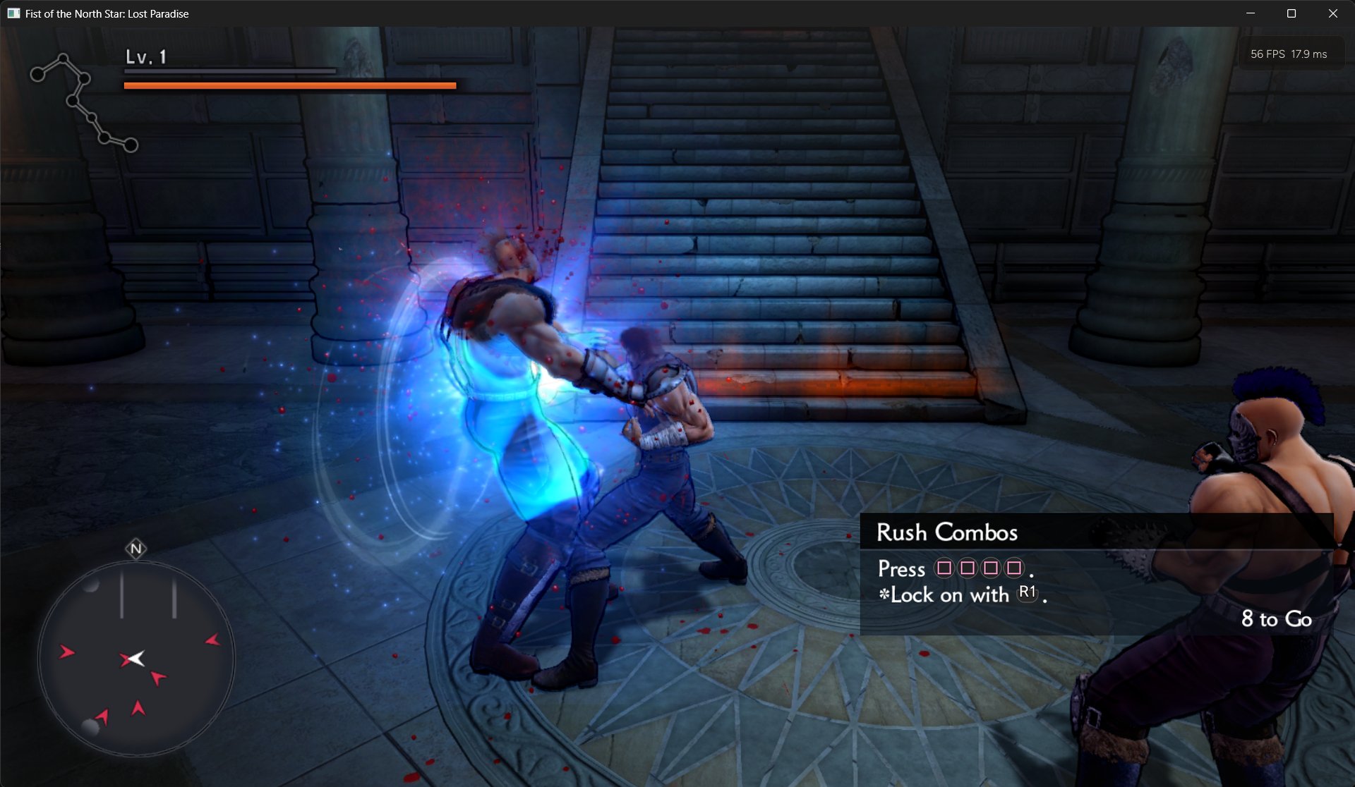 Kenshiro fighting in the first area