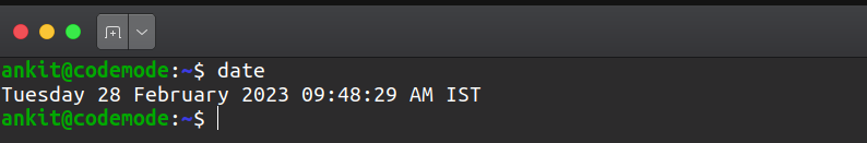 date command output image