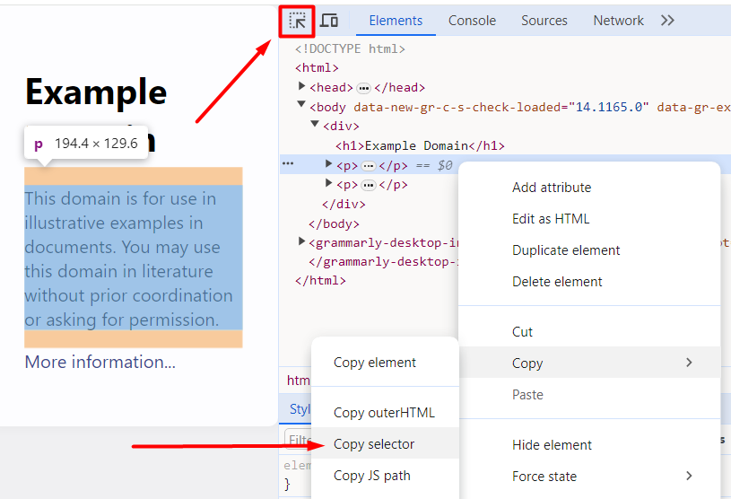 Explanation of query selector