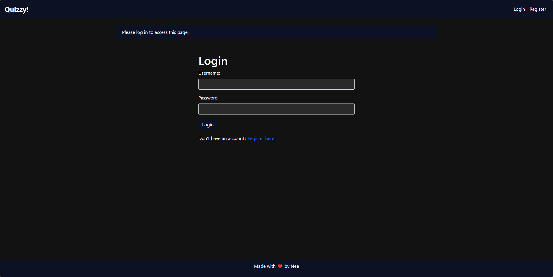 Login Page