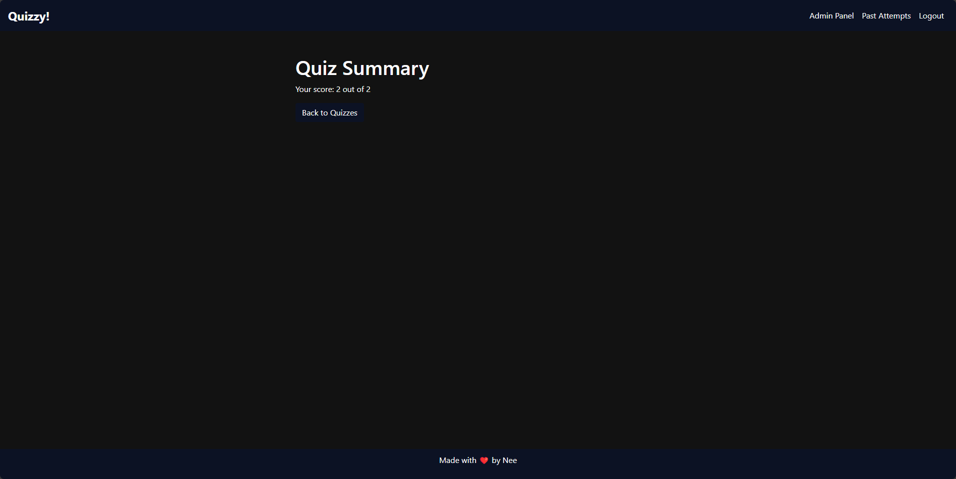 Quiz Summary