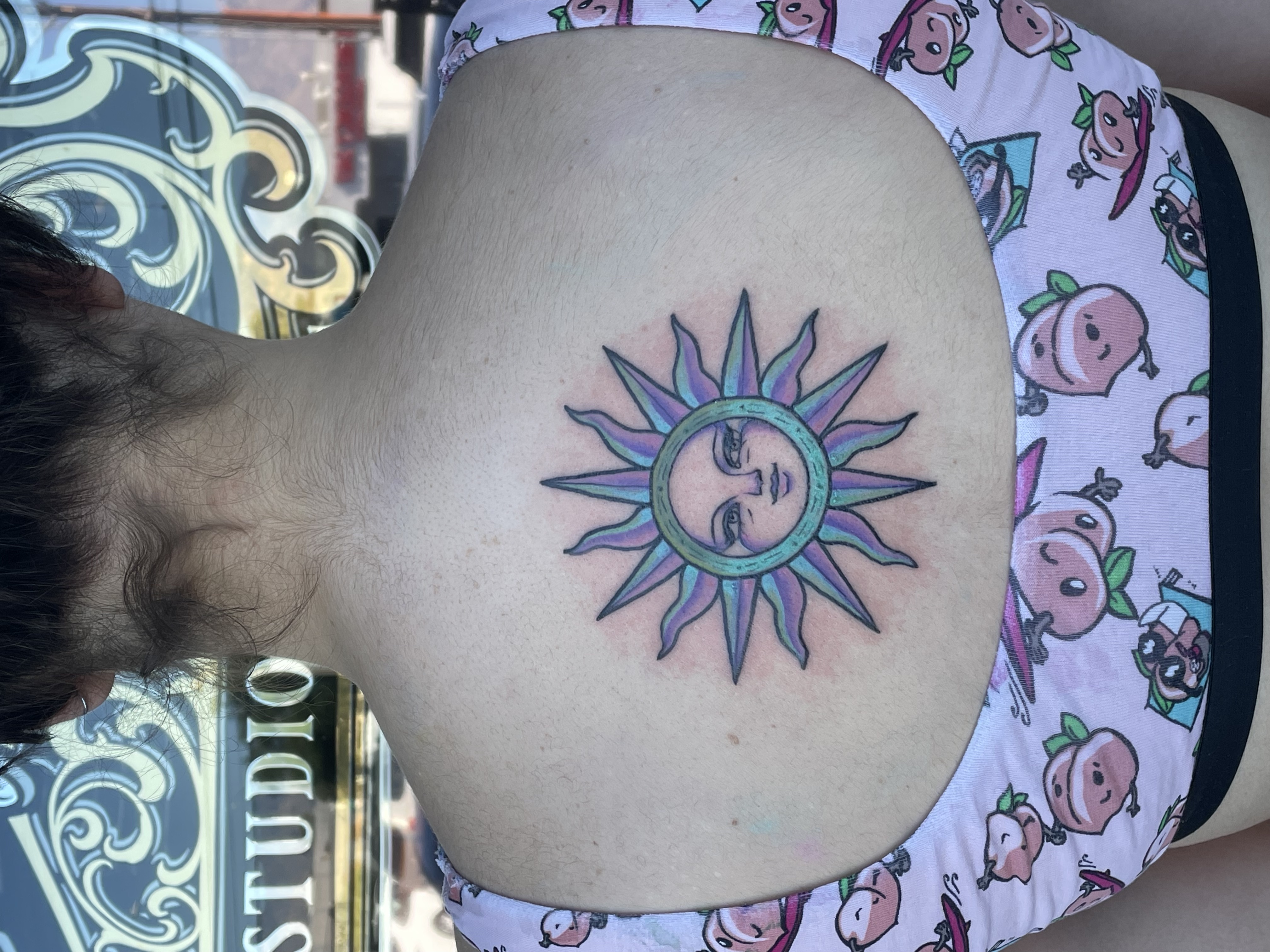 Vintage Sun Tattoo By Rhea
