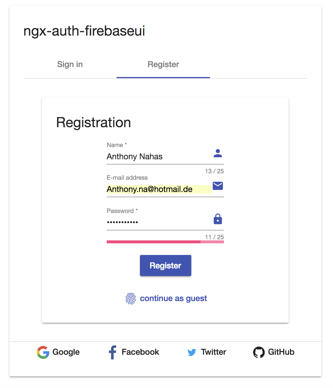 ngx-auth-firebaseui sign up