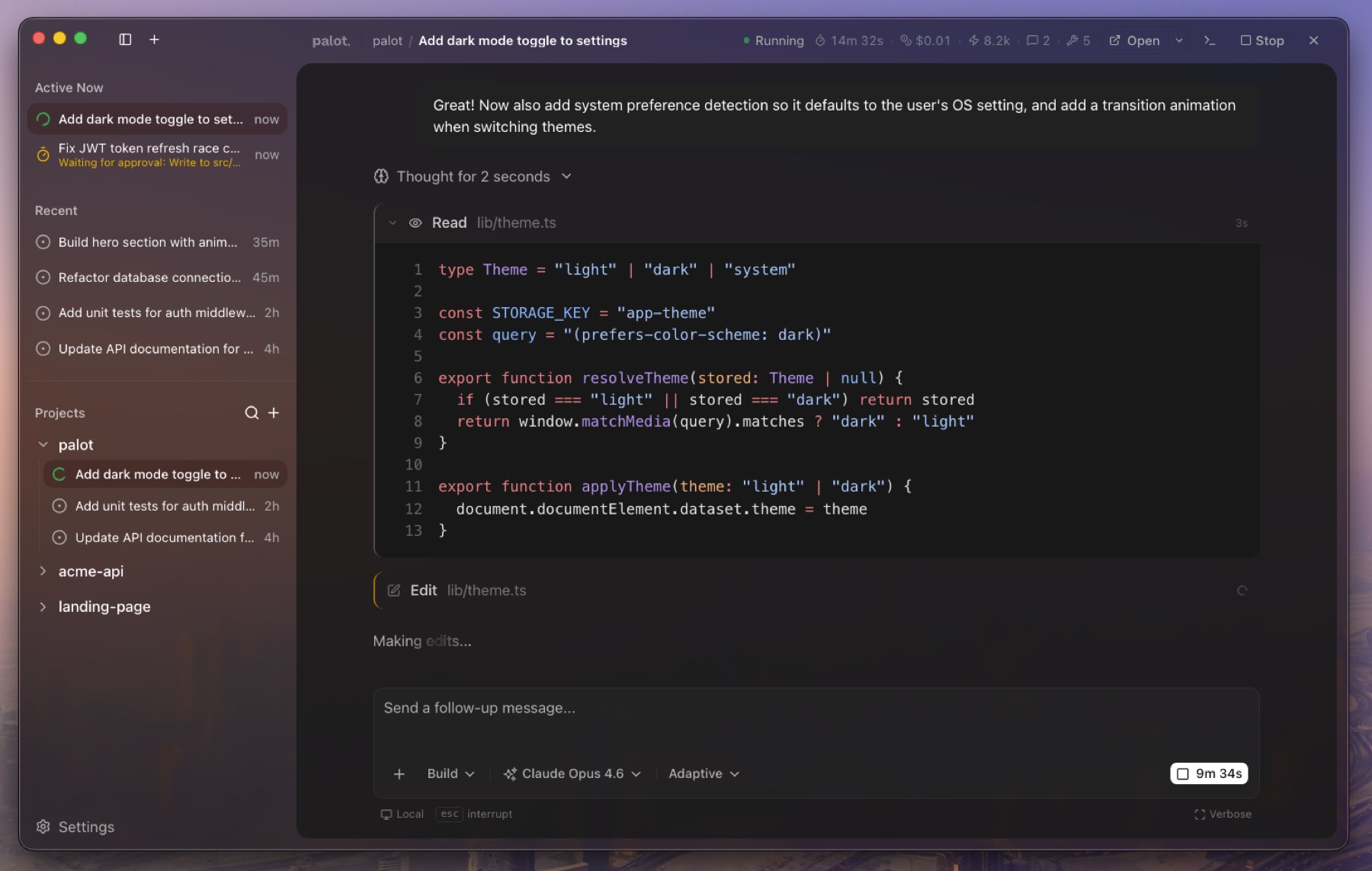 Palot desktop app