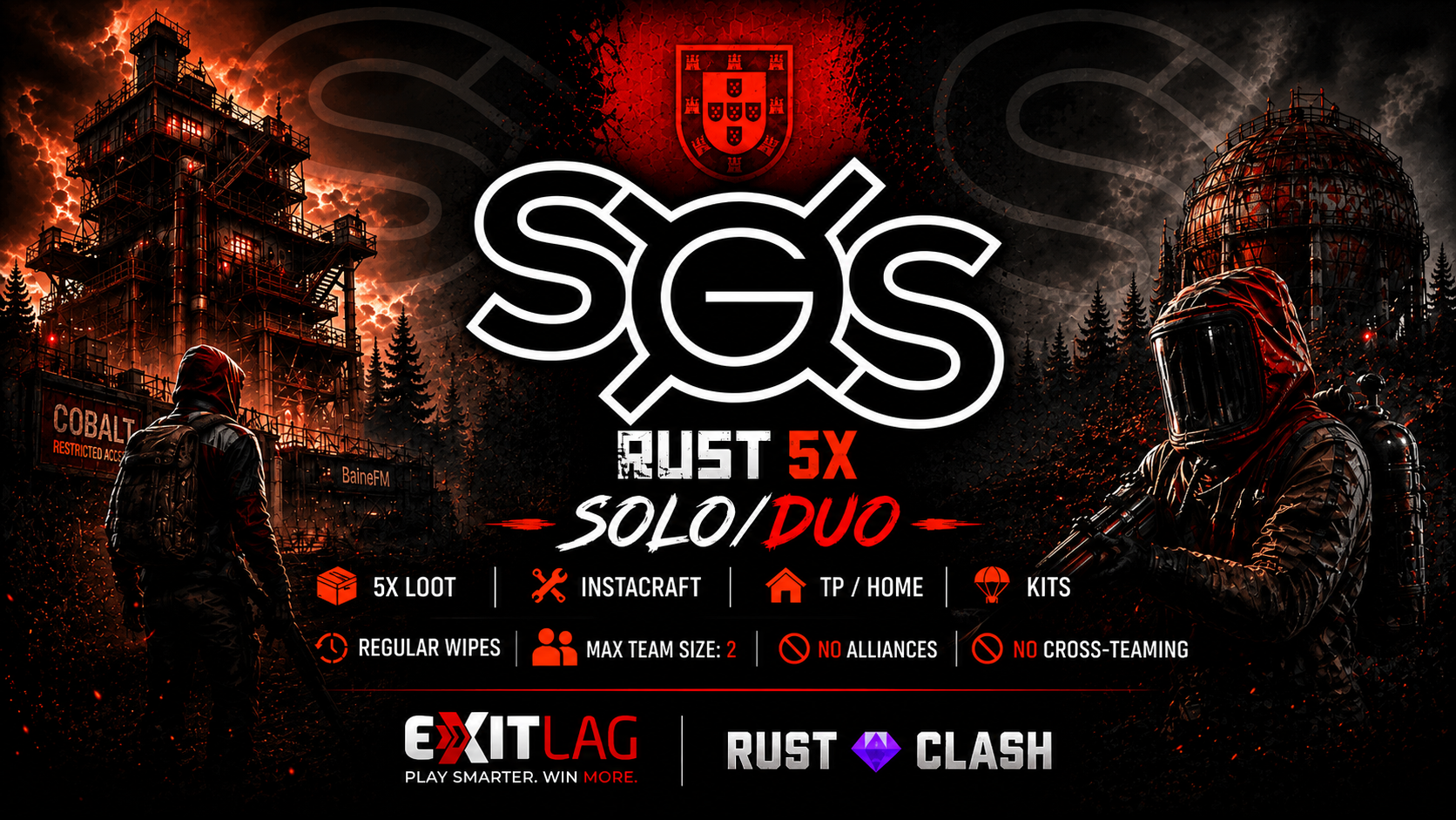 [EU] SGS Rust 5x SOLO/DUO |TP|Home|Kits|No Teams|FULLWIPED