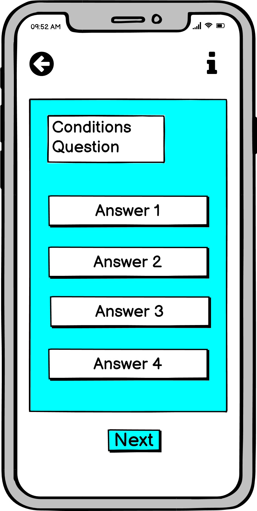 Grammar Quiz Page. Mobile Screen