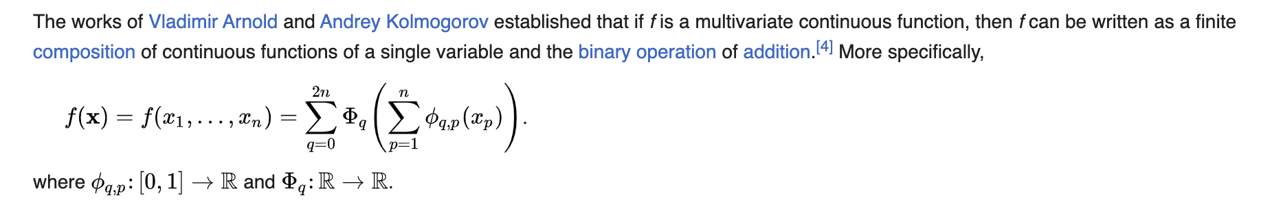 Kolmogorov-Arnold representation theorem