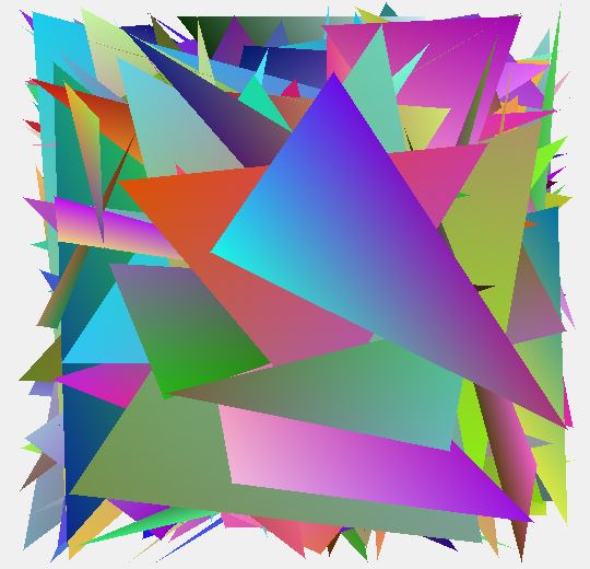 Computer graphics triangle render