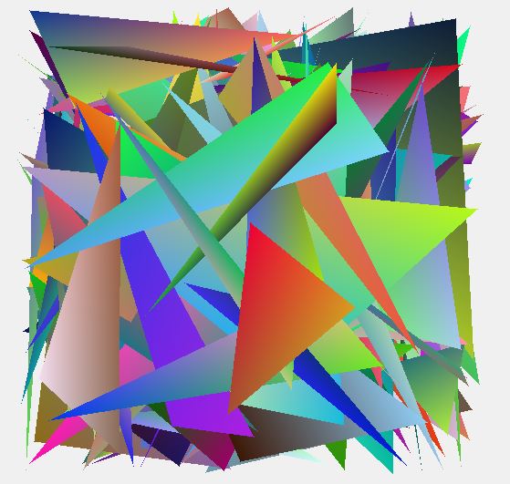 Computer graphics triangle render (alternate)