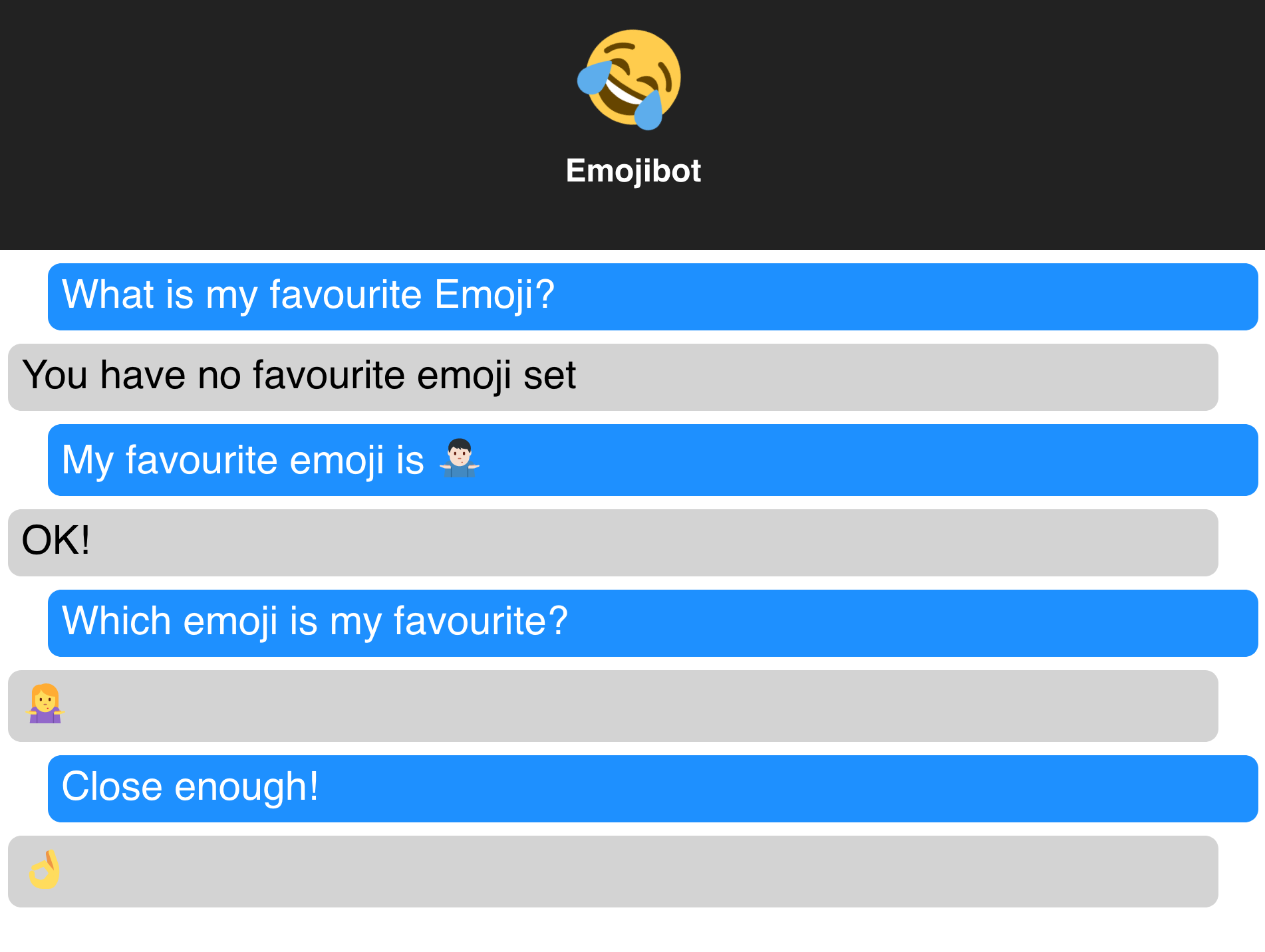 Emojibot prediciting the emotion of the user