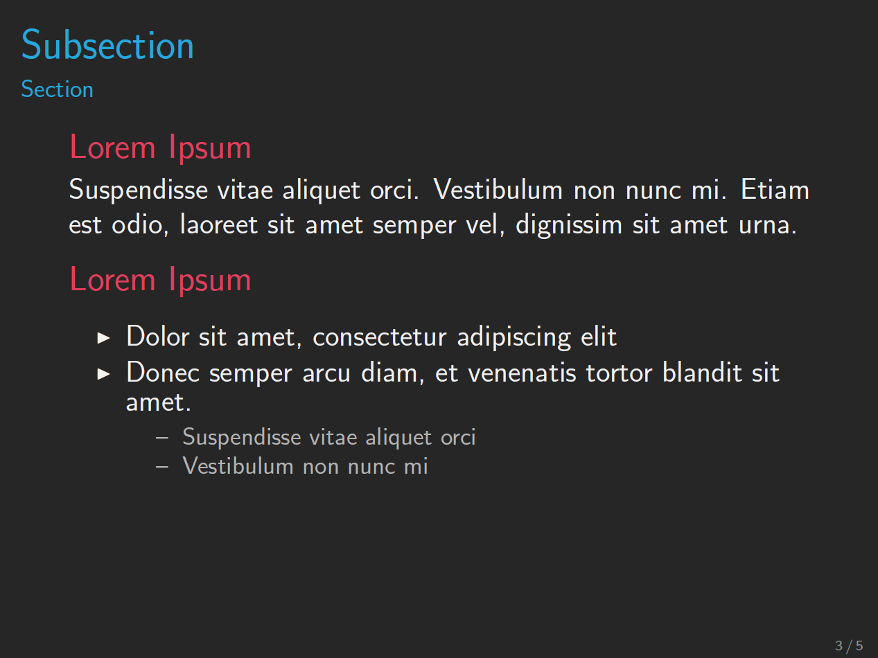 Beamer Theme Screenshot