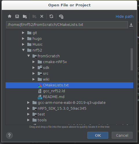 Open project in CLion