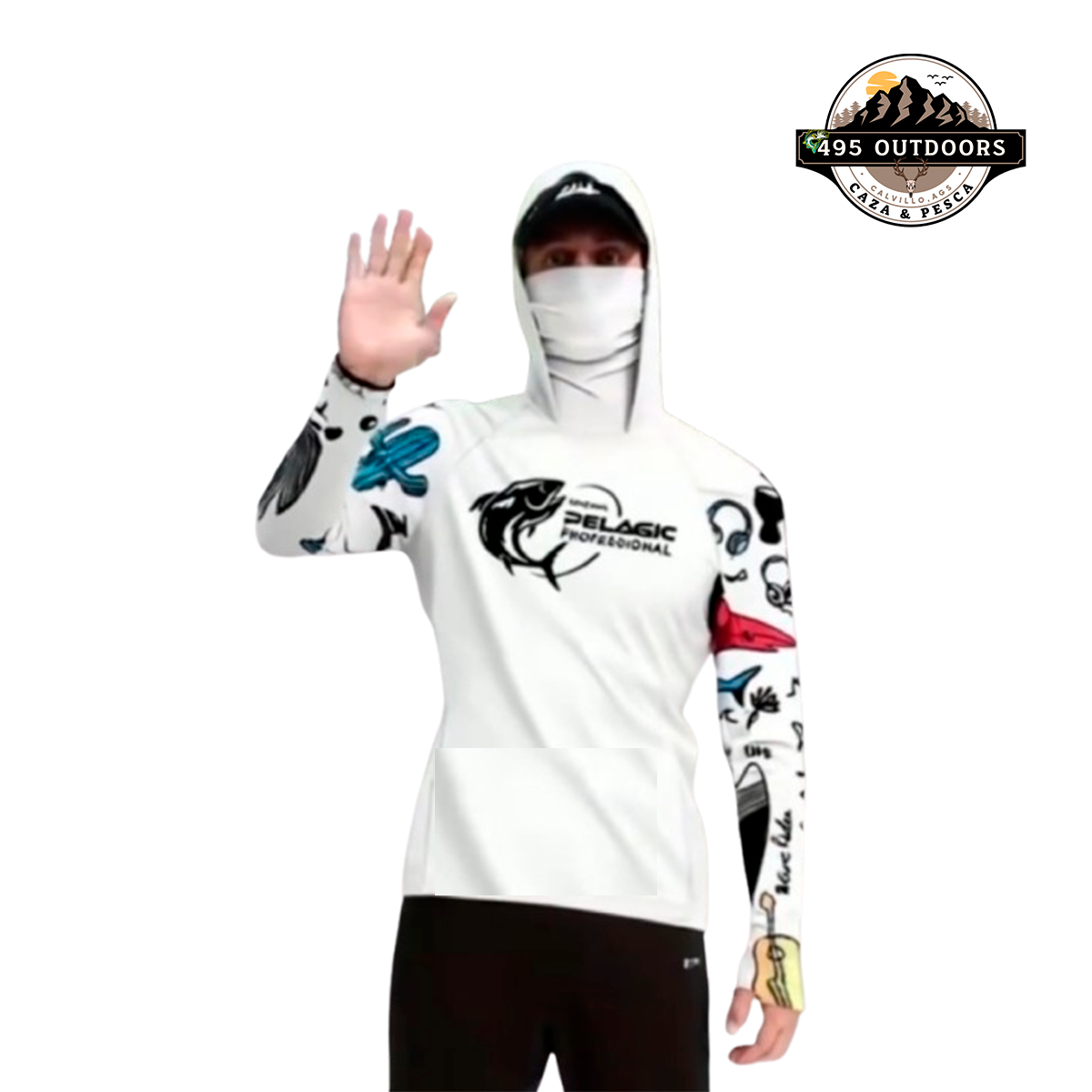 Pelagic Playera Manga Larga con Buff y Gorro