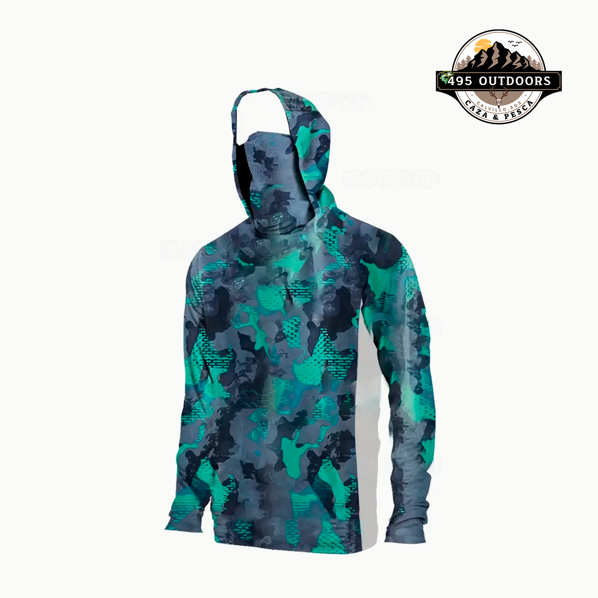 Abu Fishing Playera Manga Larga Con Buff Y Gorro