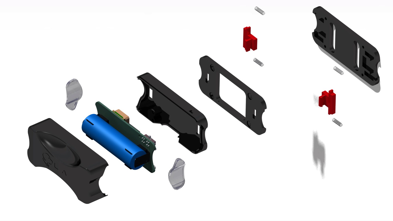 Exploded View ของ LIA V1.0 Detachable Enclosure