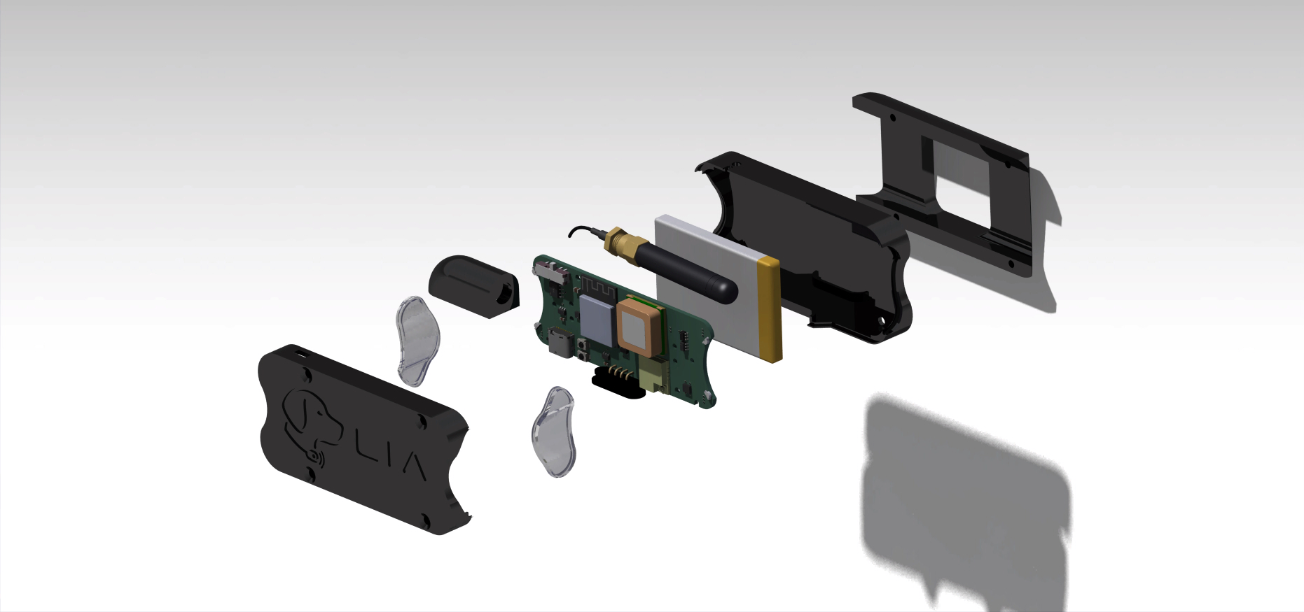 Exploded View ของ LIA V1.1 Fixed Enclosure
