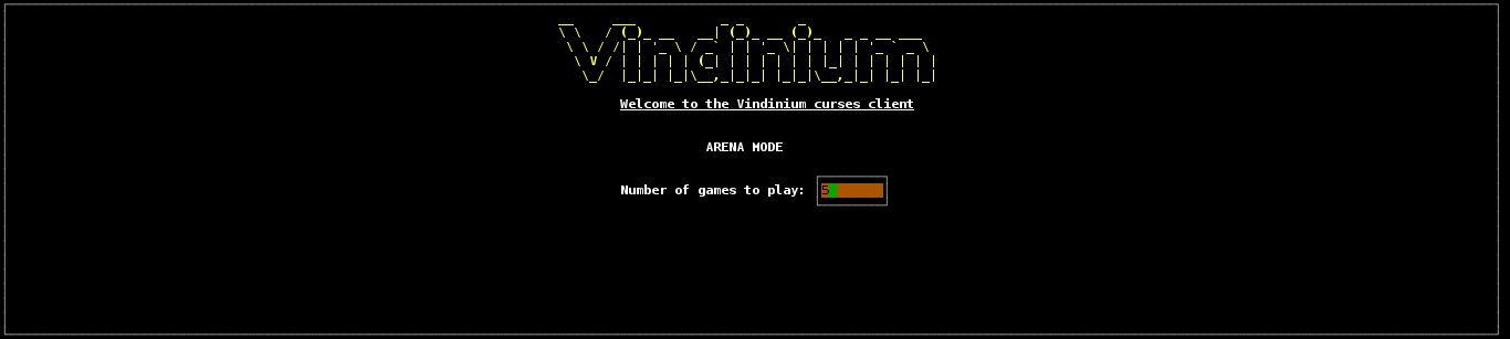 Number of games input (Arena mode)