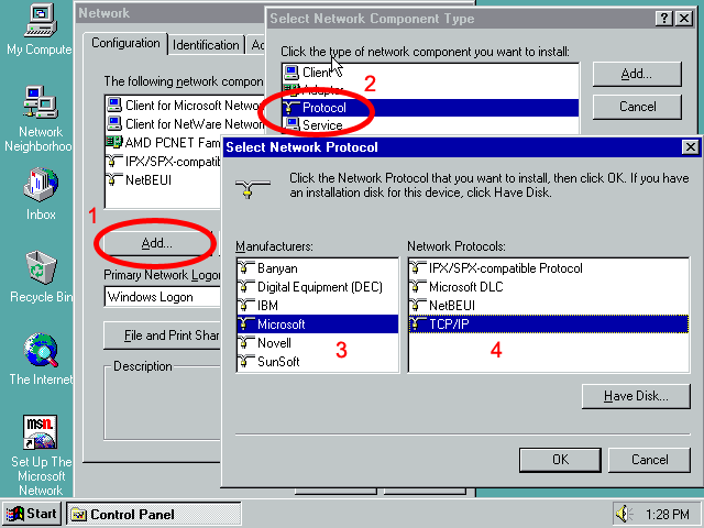 Windows 95 TCP/IP