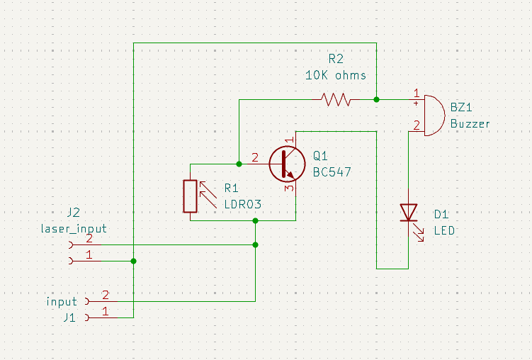 Laser Alarm Security Circuit, from the project README