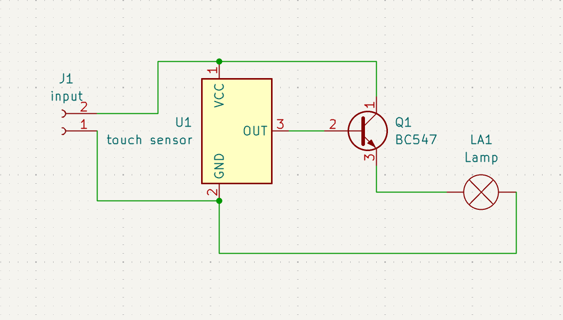 Touch sensor circuit, from the project README