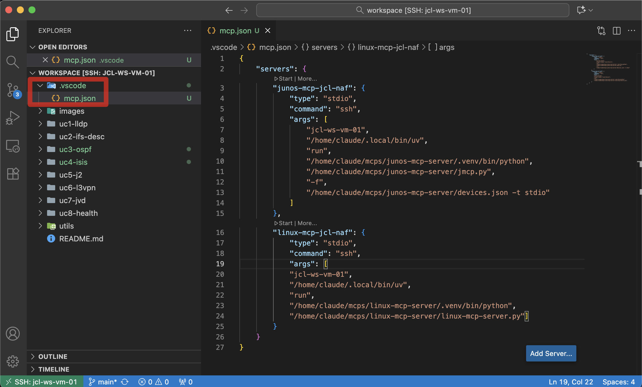 VSCode MCP server configuration #1