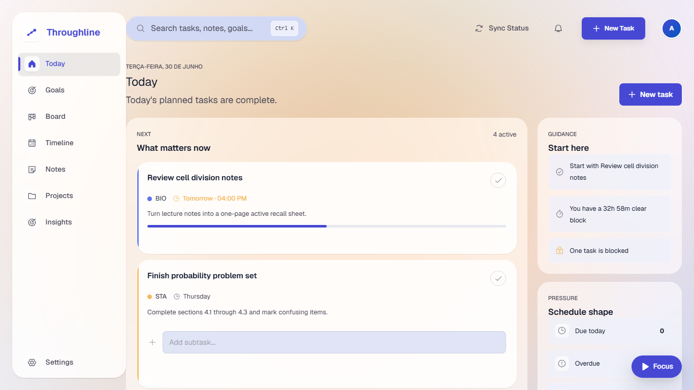 Throughline website preview