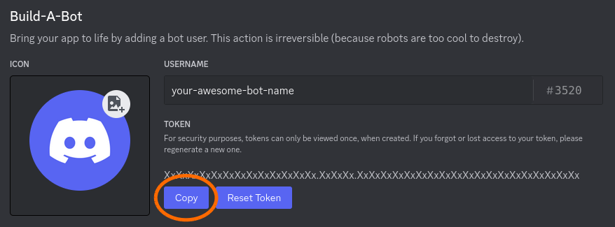 Copy Discord Bot Token
