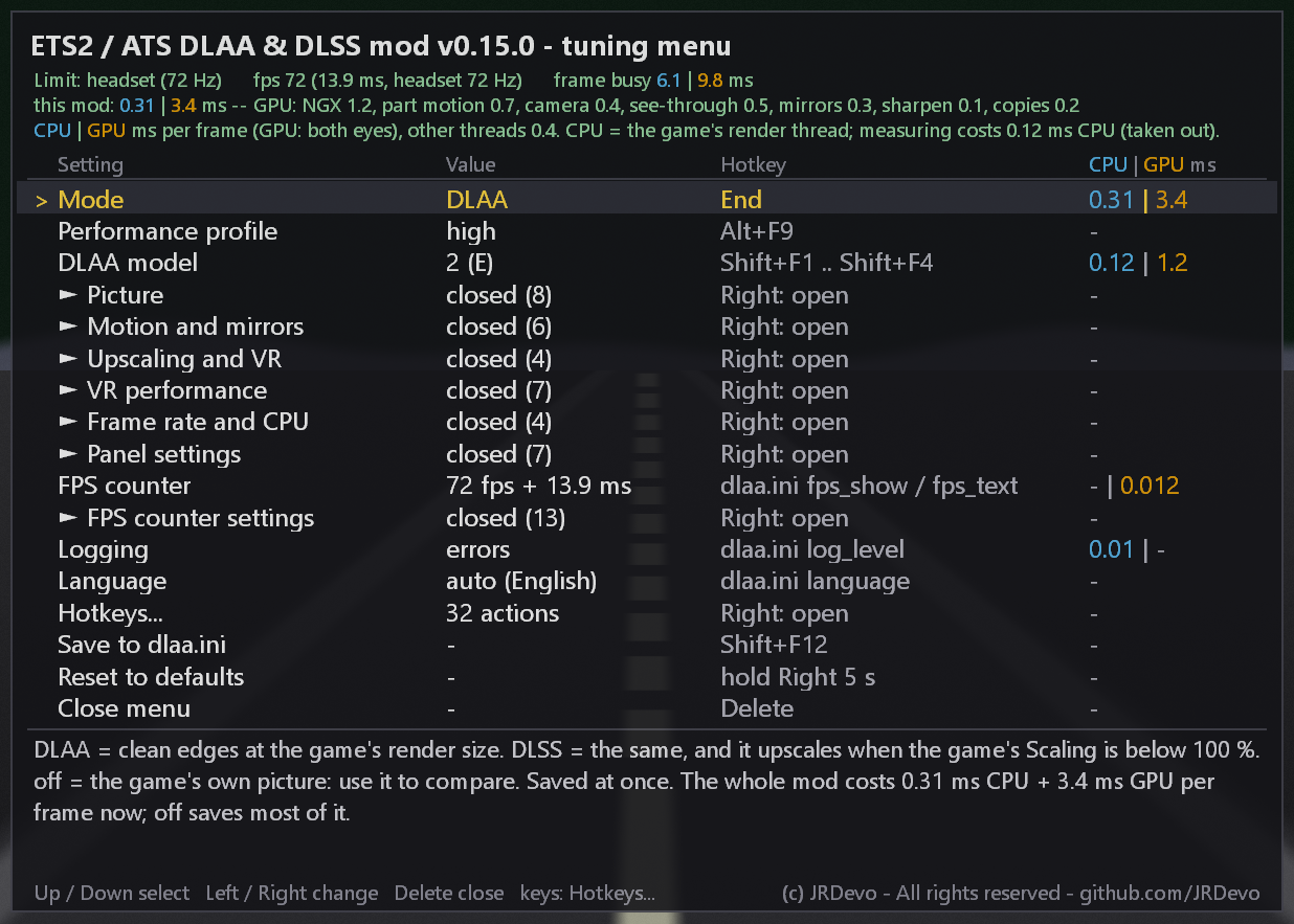 ETS2 / ATS Free DLAA & DLSS Mod - Roextended Project