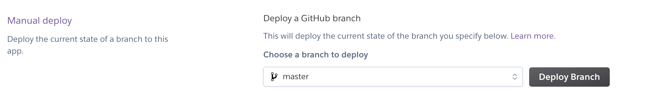 Manual deploy to Heroku