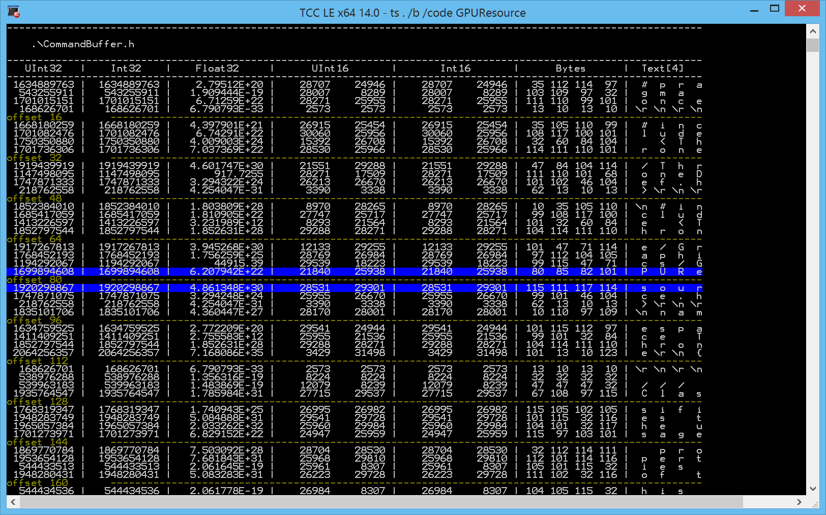 binary mode