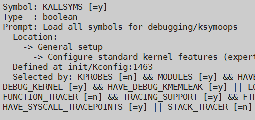 CONFIG_KALLSYMS