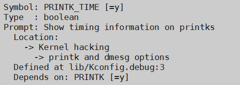 CONFIG_PRINTK_TIME