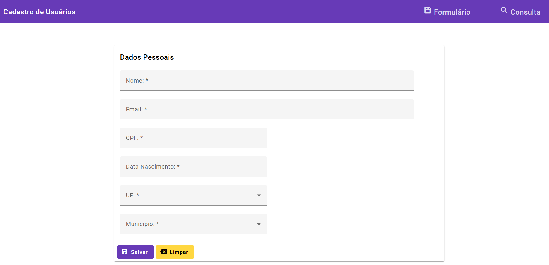 GitHub - JacMattisen/crud-angular-material: A simple and responsive ...