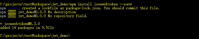 jsonwebtoken_install