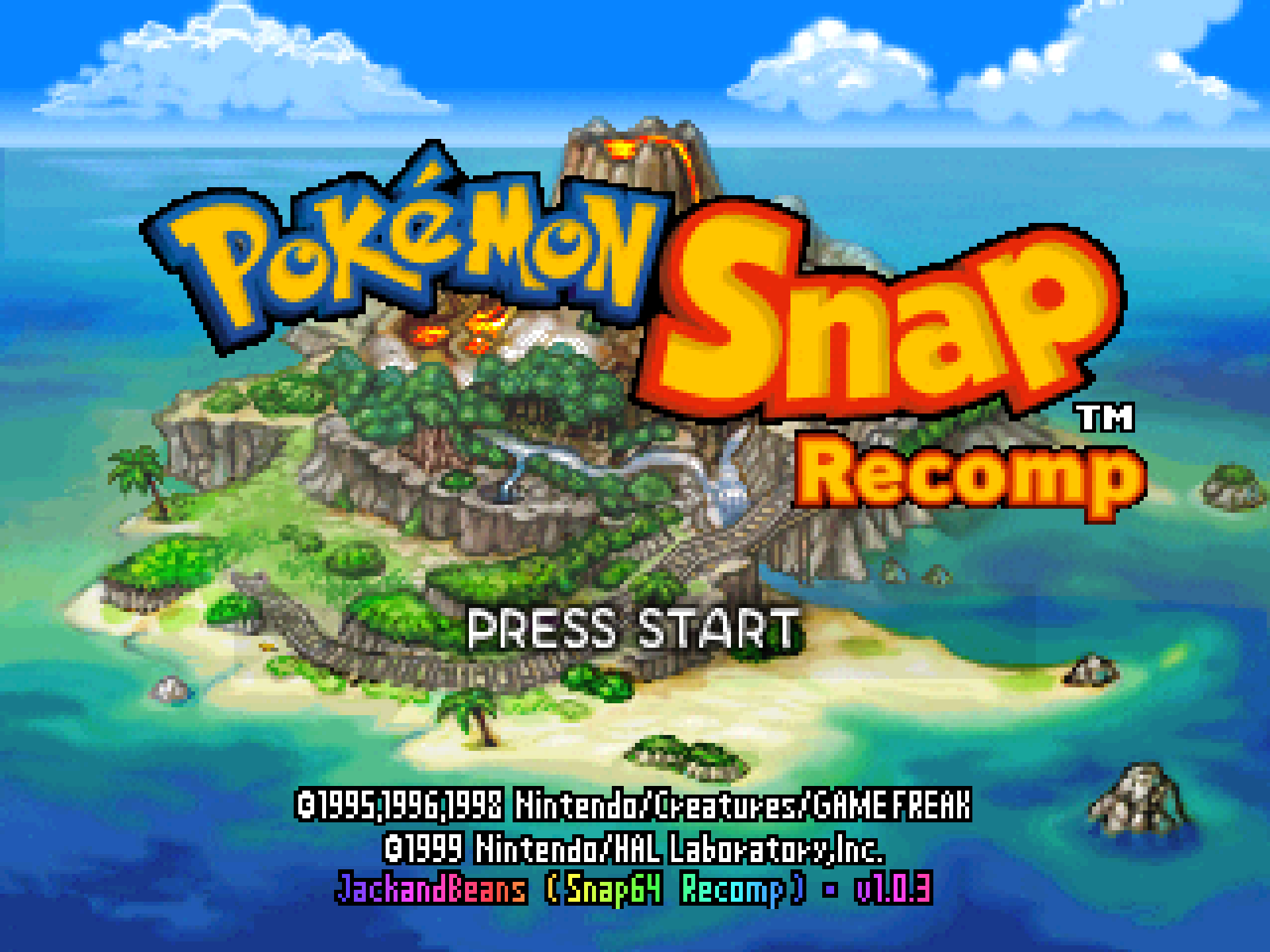 The title screen