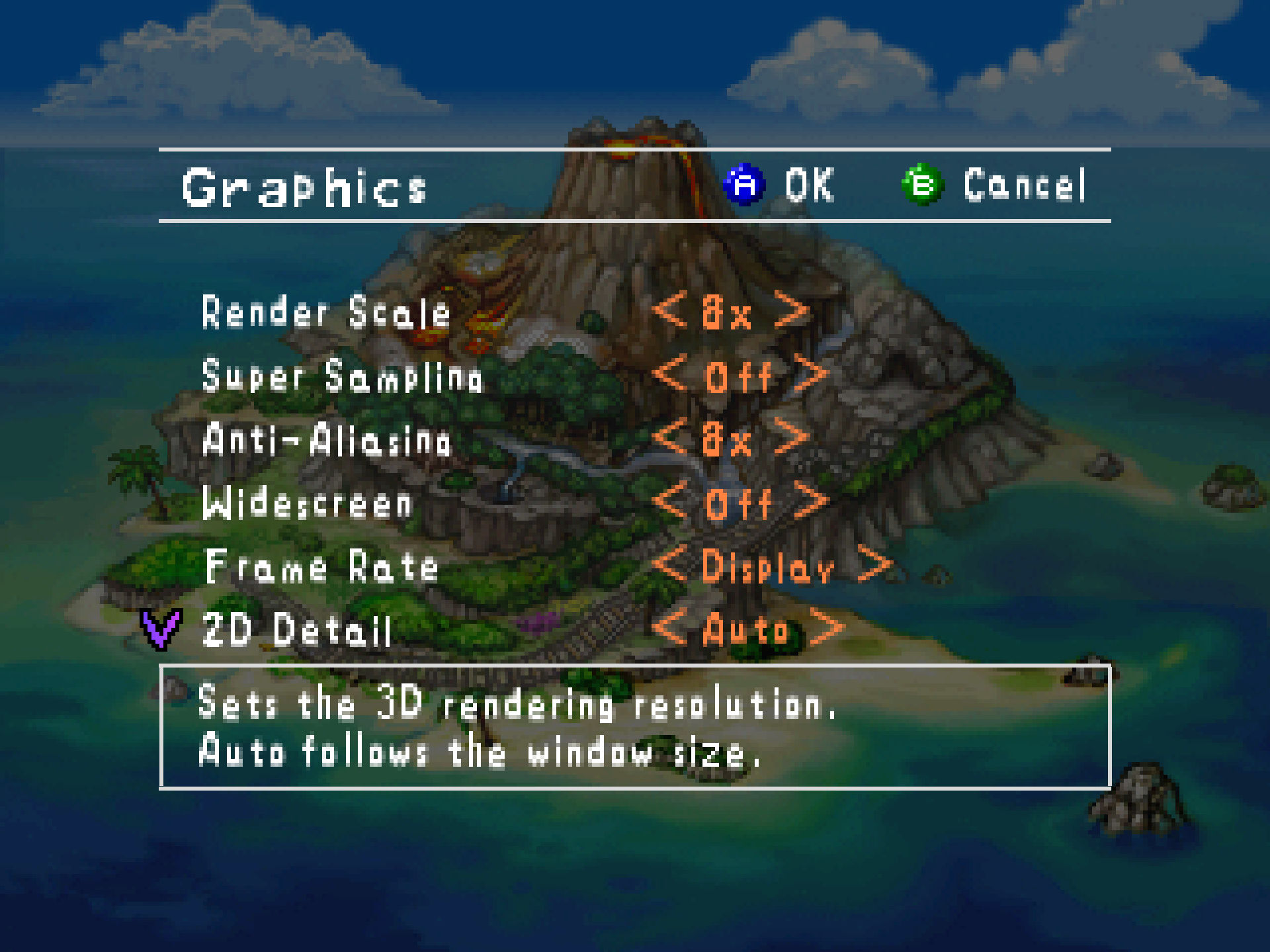 The port's Graphics page