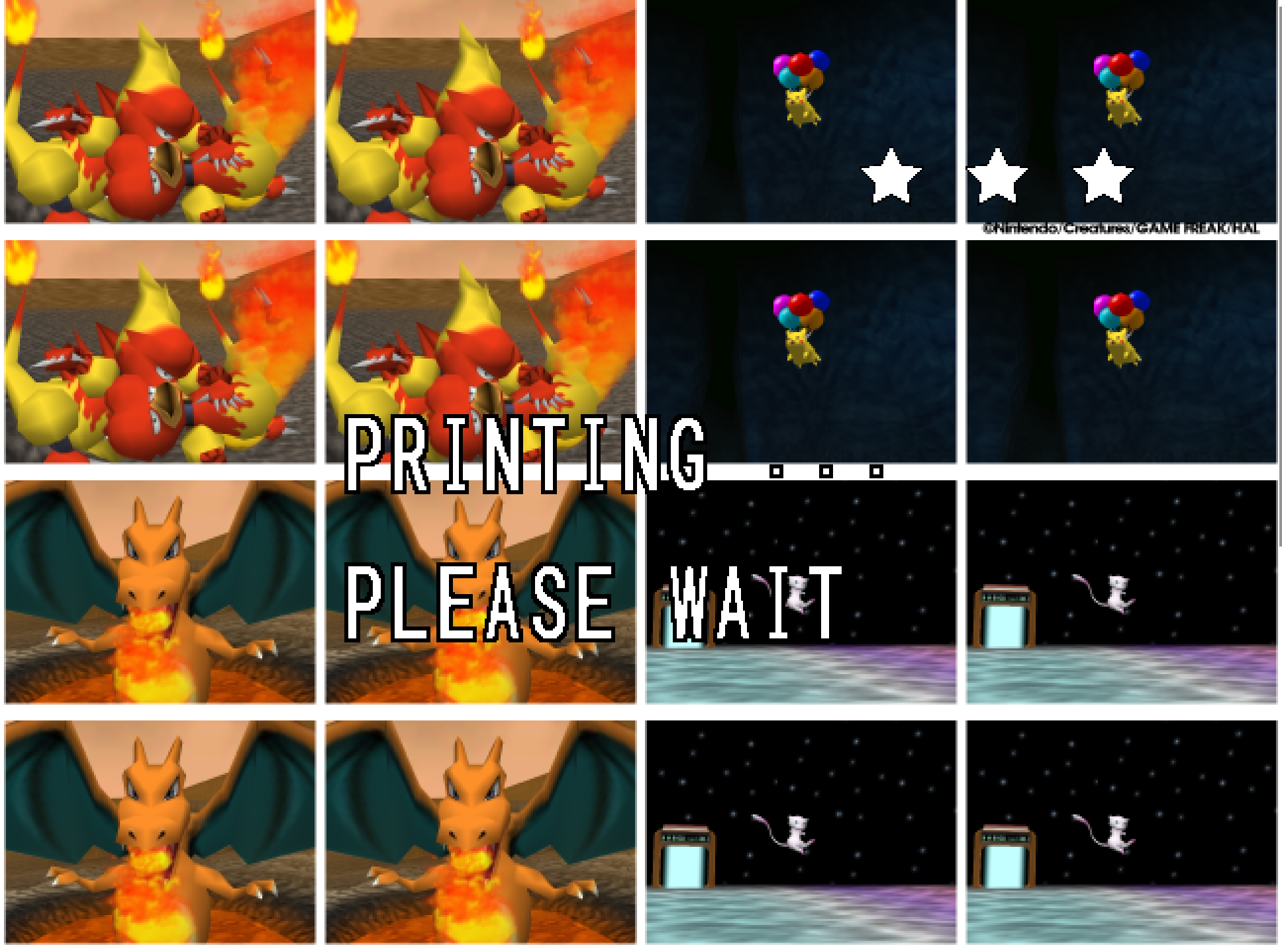 The Snap Station's printer, three stars
