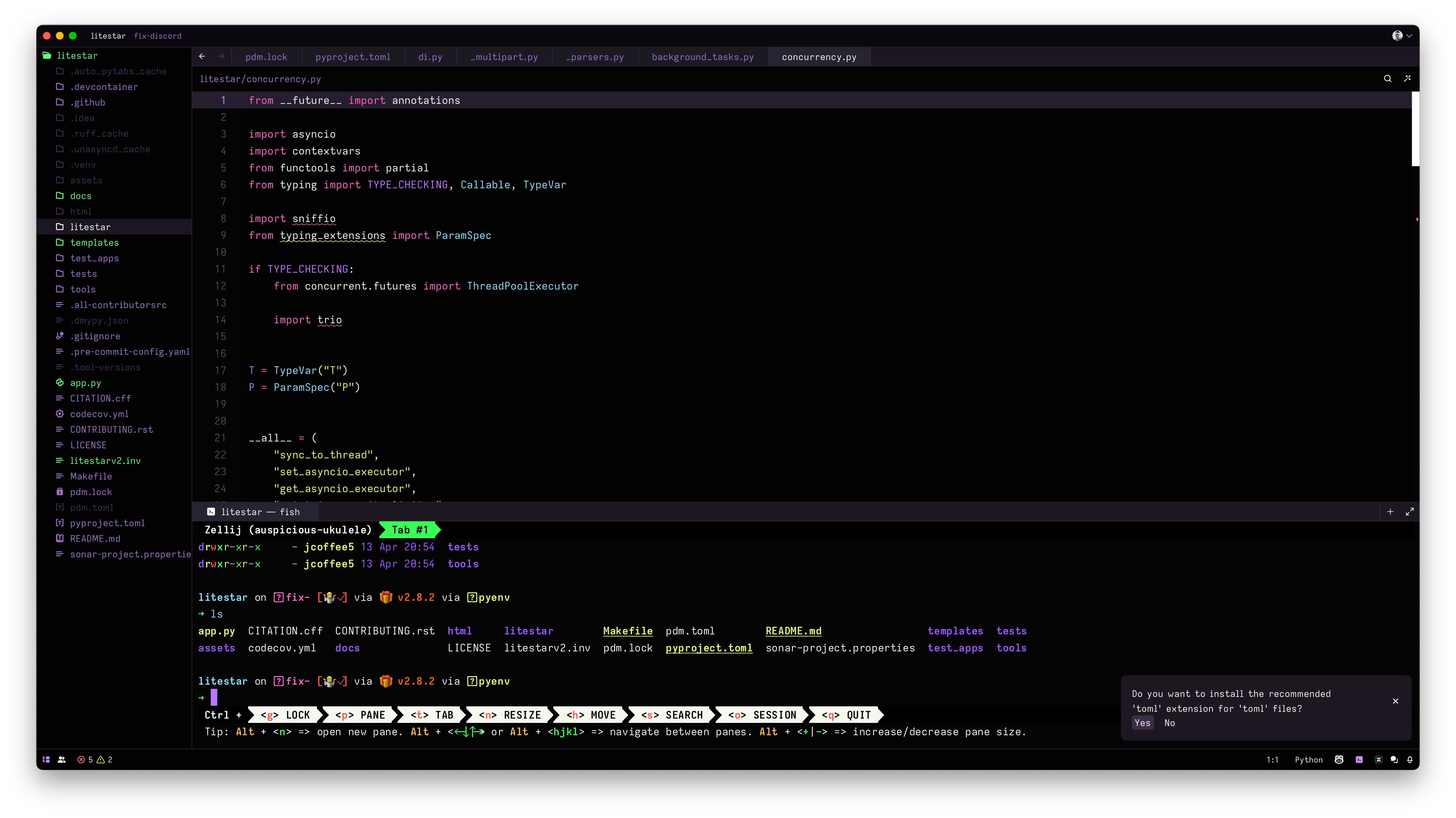Example of theme