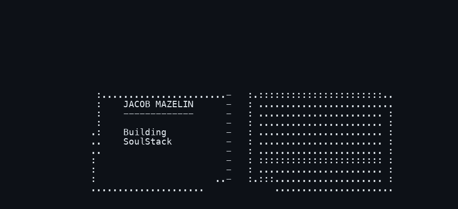 Animated ASCII book flipping through SoulStack pages