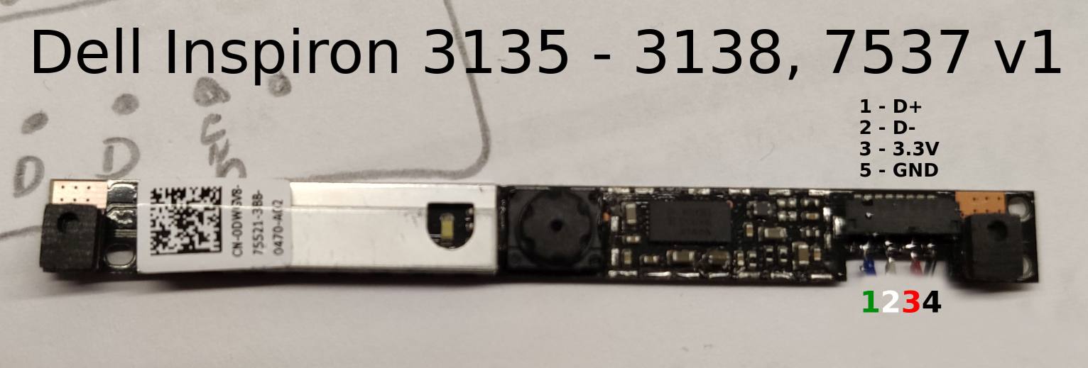 Dell Inspiron 3135 / 7537 camera