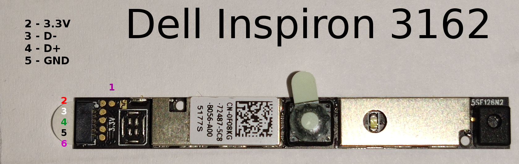 Dell Inspiron 3162 camera