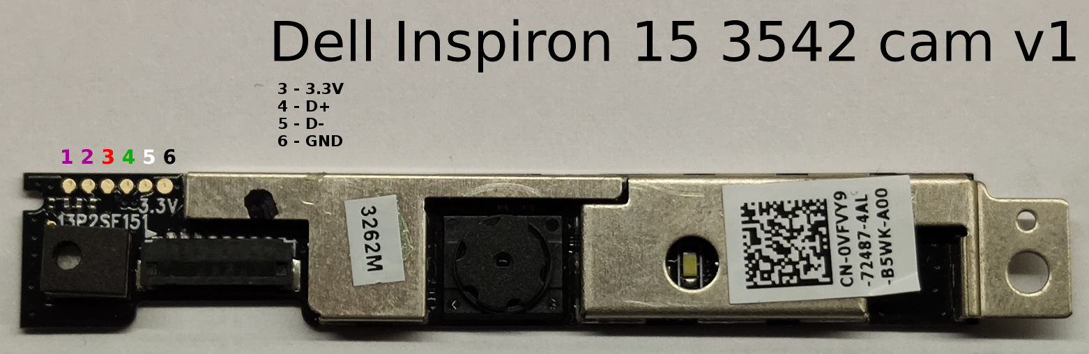 Dell Inspiron 3542 camera