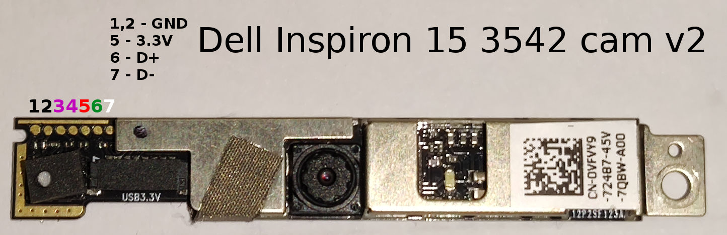 Dell Inspiron 3542 camera