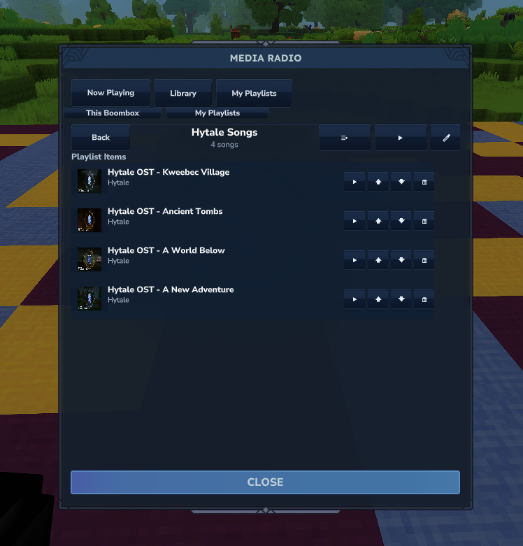 Playlists UI (Selected)