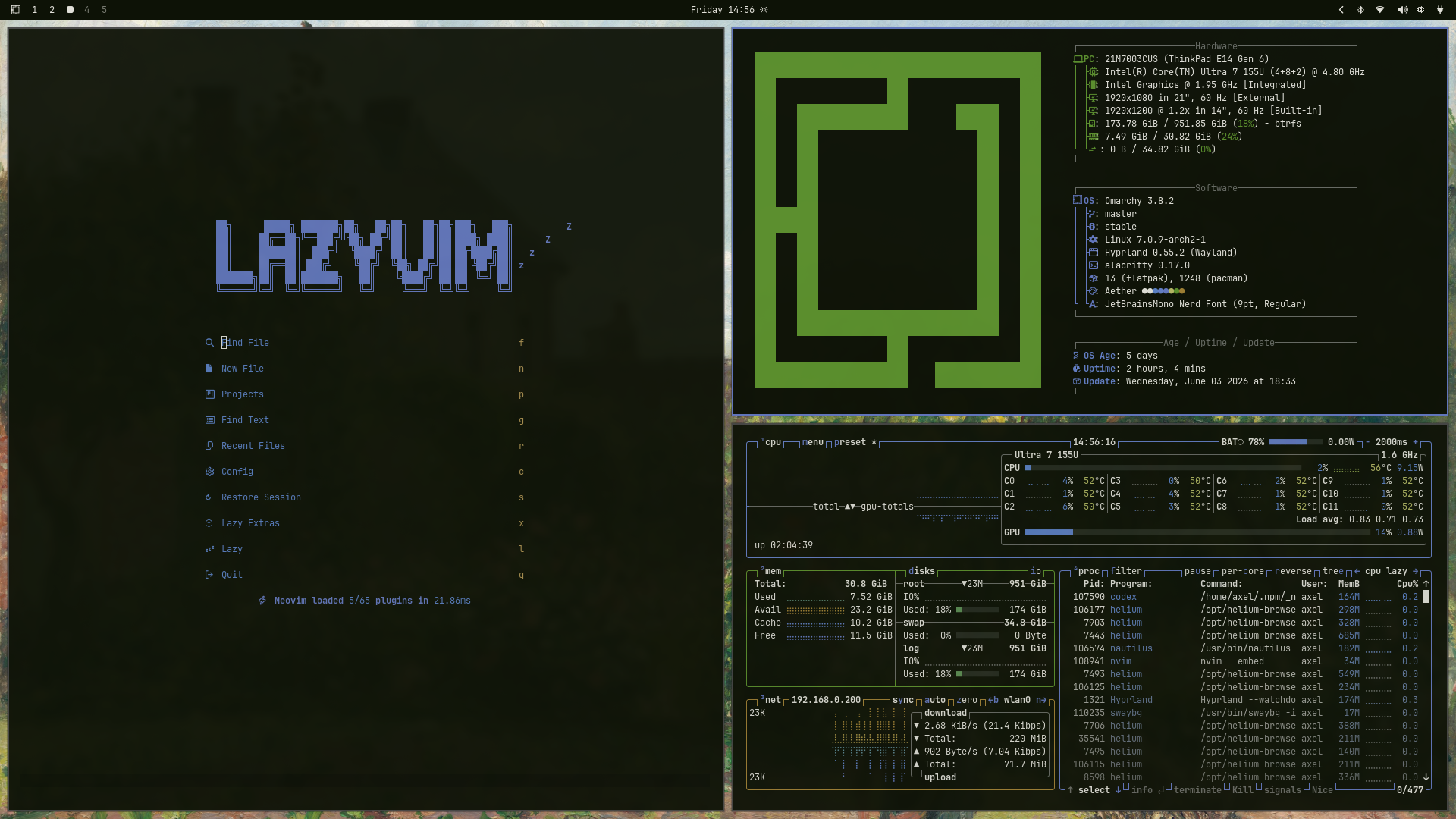 Nature Dark terminal preview
