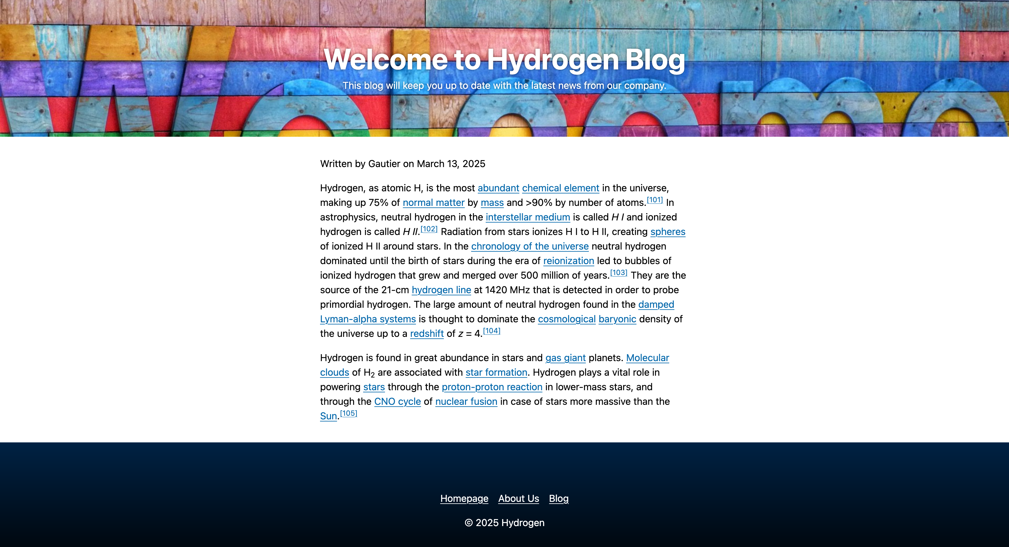 Article displayed in full page