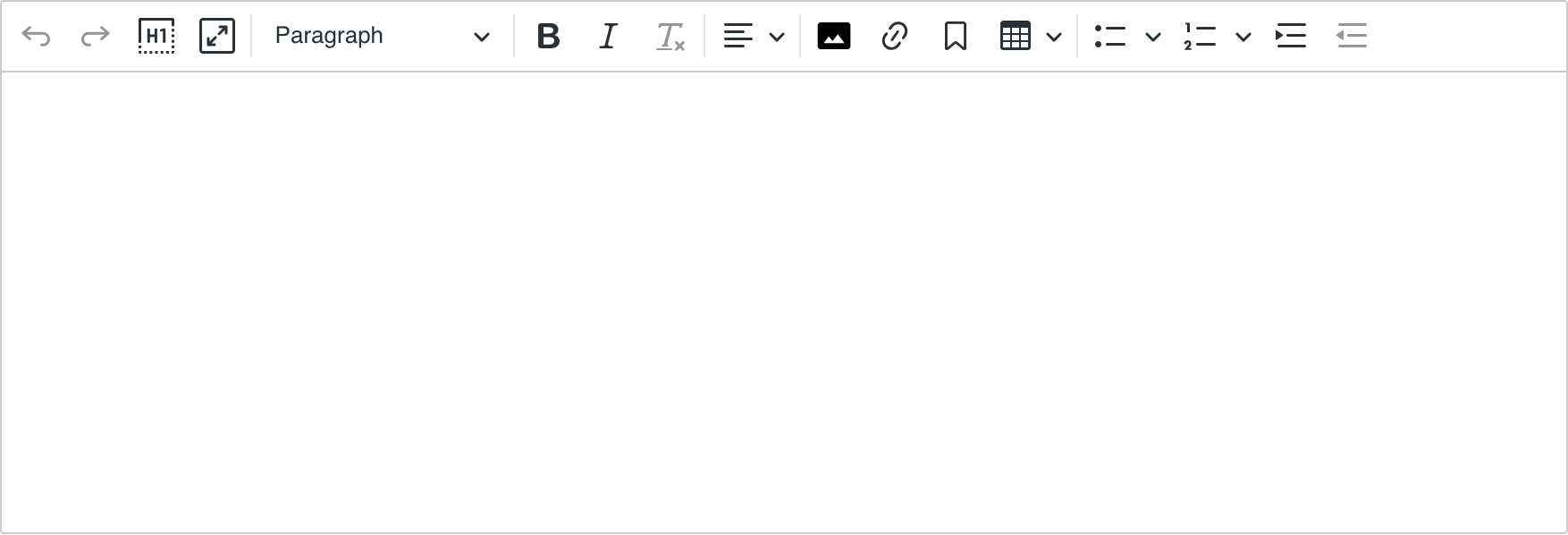 Editor in Advanced configuration