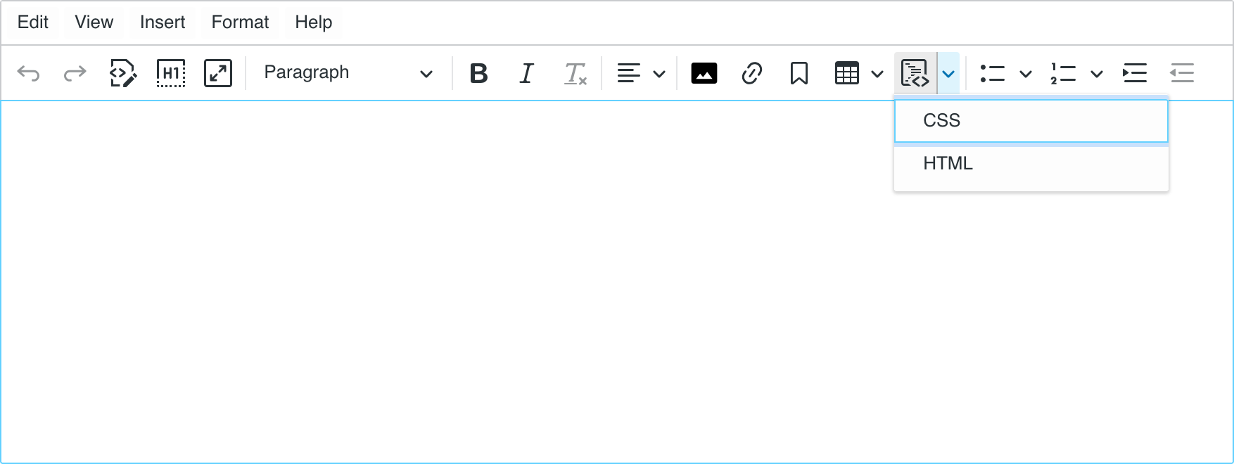 CKEditor with the code block button