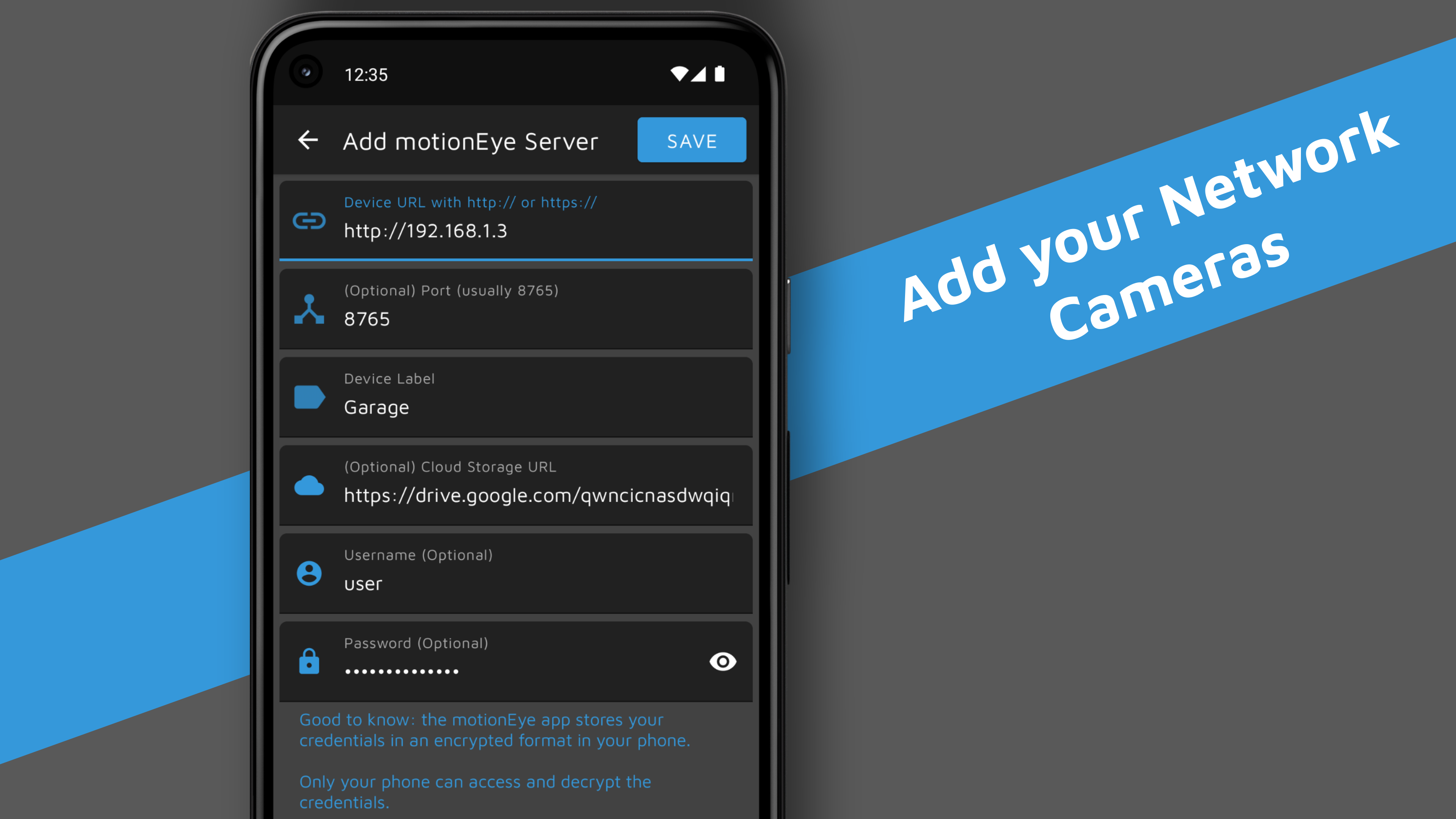 Screenshot 3 of motionEye — opens full size