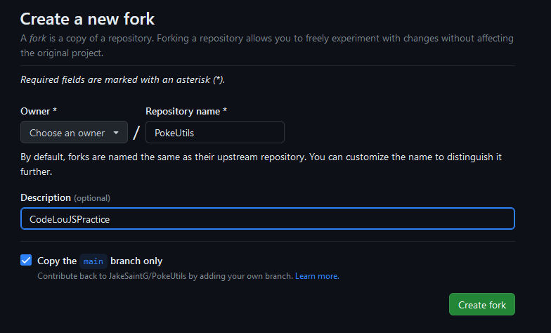 Finalize the fork creation
